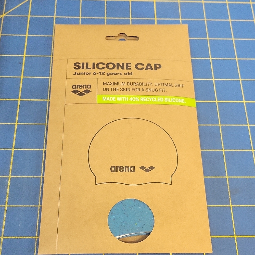 Arena Junior 6-12 Years Old Silicone Swim Cap New In Sealed Package